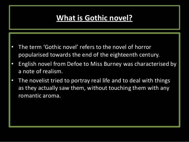 Gothic novel literary definition